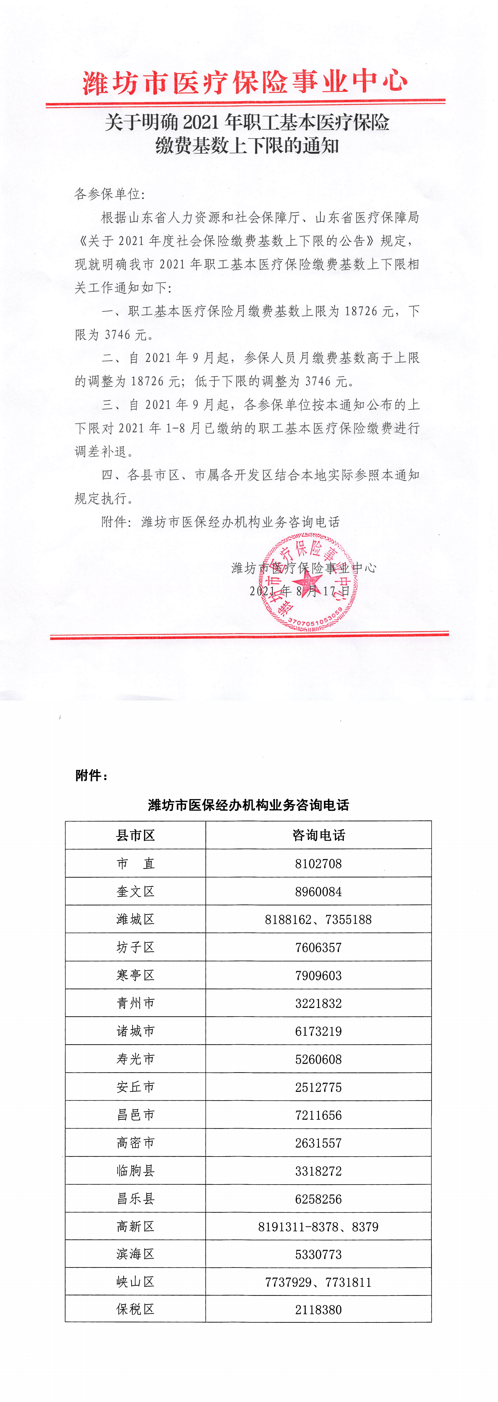 关于明确2021年职工基本医疗保险缴费基数上下限的通知_00.png