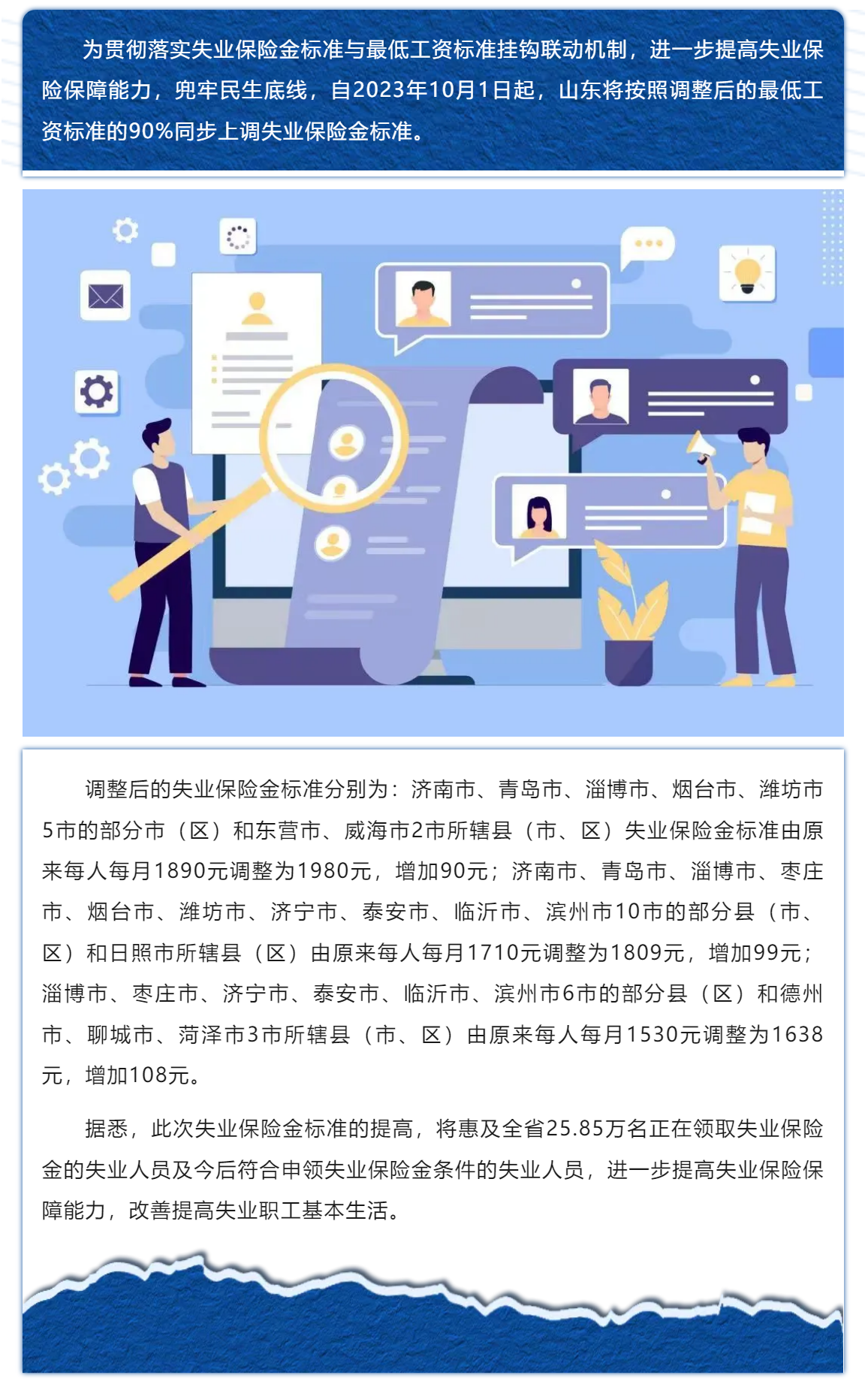 涨了！山东上调失业保险金标准.png